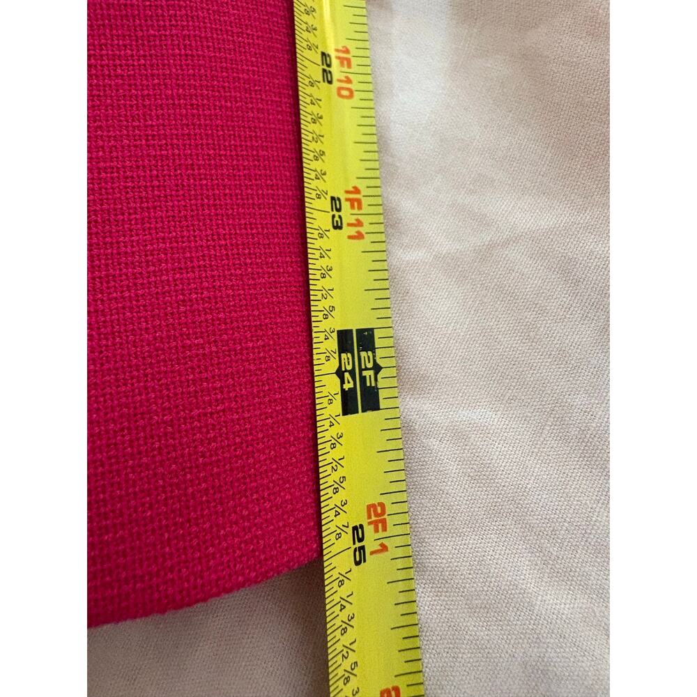 Trina Turk Pink Power Suit Blazer Wide Leg Flare Pant Set Gold Button Retro Mod - Picture 14 of 15